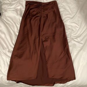 Abercrombie satin brown skirt